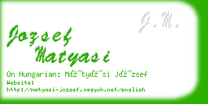 jozsef matyasi business card